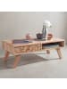 KADIMA DESIGN Couchtisch REWA 95x35x50cm Massivholz Sofatisch, Design