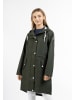 DreiMaster Damen Regenjacke Mit Innenprint in Dunkeloliv