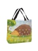 Mr. & Mrs. Panda Tasche Igel Herzen Design ohne Spruch in Weiß