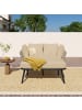 ABRIHOME Gartensofa in Khaki mit 2 Kissen und Polstern Abnehmbar Waschbar