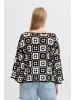 ICHI Strickjacke IHBANDIE Loose fit in Birch with black