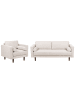 Beliani 6-tlg Sitzgruppe NURMO in Beige/Braun