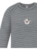 Normani Outdoor Sports Baby Merino Langarmbody und Hose in Grau gestreift