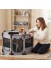 relaxdays Welpenauslauf in Grau/ Schwarz - (B)72 x (H)45 x (T)72 cm