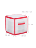 relaxdays 2 x Weihnachtskugel-Aufbewahrungsbox in Transparent/ Rot - (B)30x(H)31x(T)30 cm