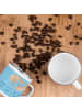 Mr. & Mrs. Panda Camping Emaille Tasse 4. Hochzeitstag Seidenhoc... in Sky Blue