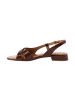 Tamaris Flache Sandalen aus Leder Braun