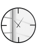 home24 Wanduhr Limatour in Schwarz