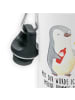 Mr. & Mrs. Panda Trinkflasche Pinguin Pommes mit Spruch in Weiß