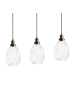 Beliani Pendelleuchten COOSA in Transparent/Schwarz - (W) 84 x (H) 119 x (L) 20 cm