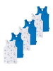 Schiesser Unterhemd / Tanktop Kids Boys Feinripp Cotton in Blau / Weiß Fußball