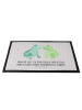 Mr. & Mrs. Panda Gummimatte Frosch Liebe mit Spruch in Grau Pastell