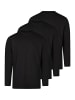 Ragman Langarmshirt Basic in Schwarz