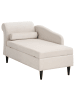 Beliani Chaiselongue LUIRO in Beige/Schwarz - (W) 160 x (H) 77 x (L) 70 cm linksseitig