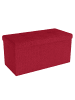 Intirilife Faltbare Sitzbank 76x38x38 cm in GRANAT ROT