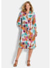 GOLDNER Blusenkleid mit Leo-Blumen-Muster in bunt / gemustert