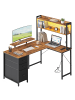 VASAGLE Computertisch Barnet in Vintagebraun - (B)140 x (H)150 x (T)100 cm