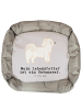 Mr. & Mrs. Panda Hundesofa Havaneser Lebensretter mit Spruch in Grau Pastell