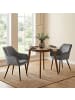 SONGMICS 6er-Set: Esszimmerstuhl in Hellgrau-Schwarz - (B)60 x (H)85 x (T)62.5 cm