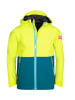 Trollkids Regenjacke "Haugesund" in Limegelb/Petrolblau