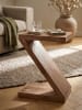 KADIMA DESIGN Wohnzimmertisch Z-Cube | Akazie Massiv, 60cm, Landhaus, Braun in Beige