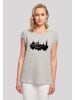 F4NT4STIC T-Shirt Cities Collection - Hamburg skyline in grau meliert
