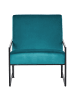 Beliani Sessel DELARY in Blau/Schwarz - (W) 69 x (H) 83 x (L) 83 cm