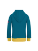 Trollkids Hoodie Pullover mit Kapuze "Sortland" in Atlantisblau/Gingergelb