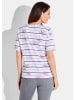 GOLDNER Kurzgröße:  Shirt Shirt in weiß / beere / grau / gemustert