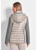 GOLDNER Steppjacke mit abnehmbarer Kapuze in stein