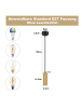 ZMH Pendelleuchte 1-flammige E27 in gold, rund, Metall ohne Leuchtmittel