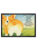 Mr. & Mrs. Panda Schmutzfangmatte Corgi Po Design mit Spruch in Weiß