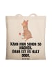 Mr. & Mrs. Panda Uni Tasche Alpaka Blume mit Spruch in Creme