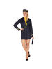 tectake Flugbegleiterin, auch Stewardess, in der Farbe schwarz/gelb, Gr. XL