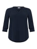 KAFFE curve Langarm-Bluse KClunda in Midnight Marine