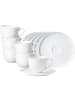 Ritzenhoff & Breker 6er Set Kaffeetassen mit Untertassen Skagen 220 ml weiß in weiß