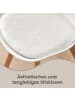 VASAGLE 4er-Set:Esszimmerstuhl in Weiß, Naturholzfarbe - (B)57 x (H)79 x (T)46.5 cm