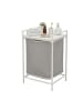 relaxdays Wäschesammler in Weiß/ Grau - 65 L