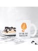 Mr. & Mrs. Panda Tasse Katze Frühaufsteher mit Spruch in Transparent