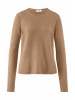 Hessnatur Strick Pullover Regular in dunkles camel