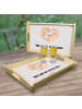 Mr. & Mrs. Panda Deko Tablett Otter Herz mit Spruch in Grau Pastell