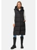 Threadbare Longweste THB Viktoria Maxi Gillet with Hood in Schwarz