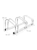relaxdays 4 x Fahrradständer in Silber - (B)73 x (H)26 x (T)32 cm