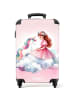 NoBoringSuitCases Suitcase, Handgepäck, Koffer, Trolley, Reisekoffer Rosa Einhorn- und