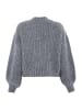 DreiMaster Vintage Grobstrickpullover in GRAU MELANGE