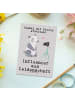 Mr. & Mrs. Panda Postkarte InfluenZeichenr Leidenschaft mit Spruch in Grau Pastell