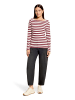 BETTY & CO Ringelshirt mit U-Boot-Ausschnitt in Dark Red/Cream