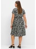 sheego Sommerkleid in schwarz bedruckt