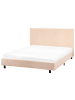Beliani Doppelbett ALBI in Beige/Schwarz - (W) 135 x (H) 94 x (L) 211 cm