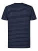 Petrol Industries Gestreiftes T-Shirt Beachside in Blau